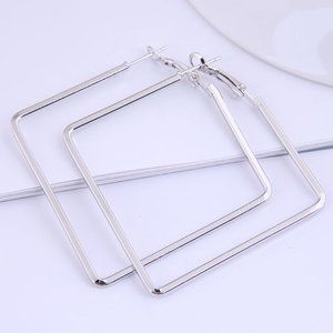 Diamond/Square Shaped Hoop Earrings